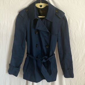 Coach: Navy Trench Coat- S